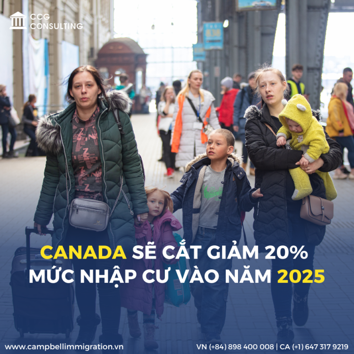 CANADA SẼ CẮT GIẢM 20% MỨC NHẬP CƯ VÀO NĂM 2025