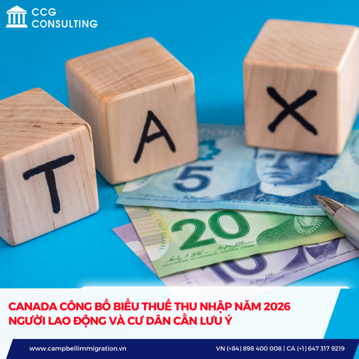 CANADA CÔNG BỐ BIỂU THUẾ THU NHẬP NĂM 2026 NGƯỜI LAO ĐỘNG VÀ CƯ DÂN CẦN LƯU Ý