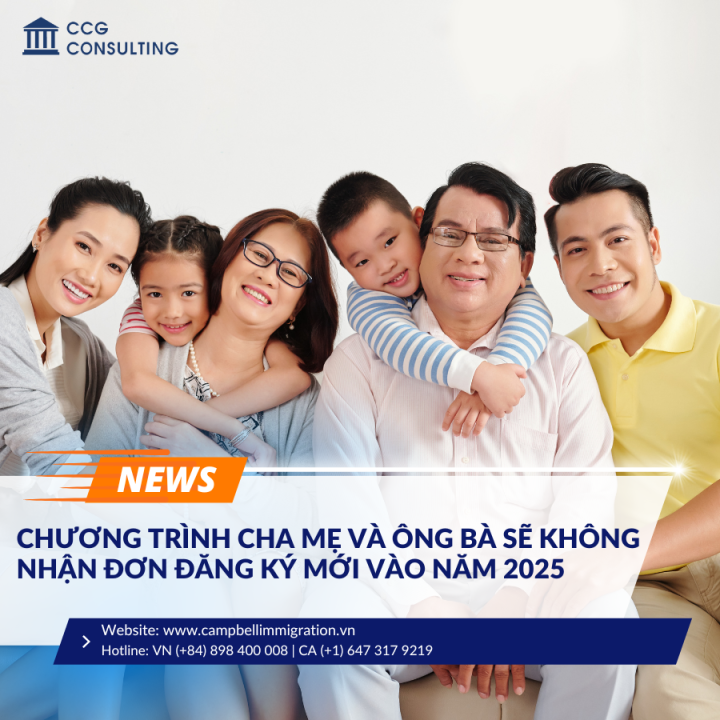 CHƯƠNG TRÌNH CHA MẸ VÀ ÔNG BÀ SẼ KHÔNG NHẬN ĐƠN ĐĂNG KÝ MỚI VÀO NĂM 2025