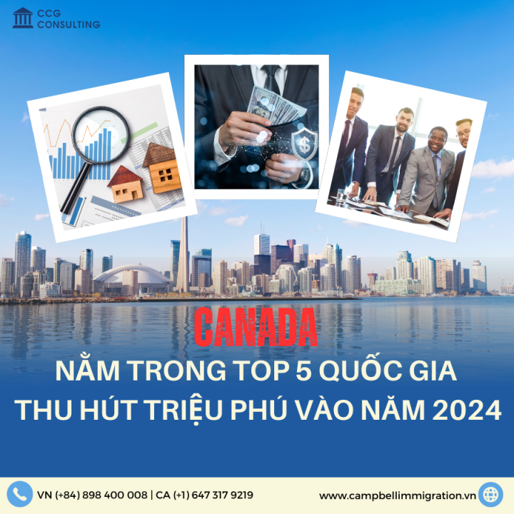 CANADA NẰM TRONG TOP 5 QUỐC GIA THU HÚT TRIỆU PHÚ VÀO NĂM 2024