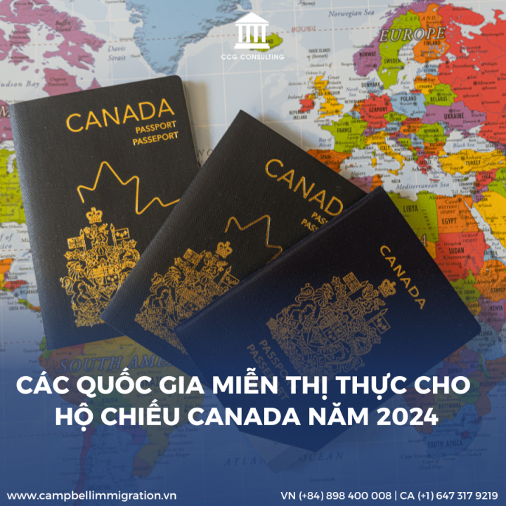 CÁC QUỐC GIA MIỄN THỊ THỰC CHO NGƯỜI CÓ HỘ CHIẾU CANADA VÀO NĂM 2024